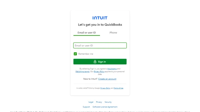 Screenshot of app.golden.qbo.intuit.com on port 443