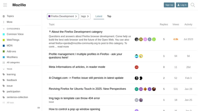 Screenshot of ask.mozilla.org on port 443