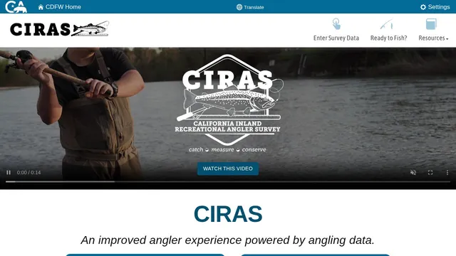 Screenshot of ciras.wildlife.ca.gov on port 443