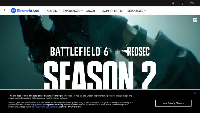 Screenshot of www.ea.com on port 443