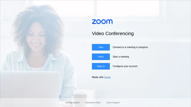 Screenshot of attend.zoom.us on port 443