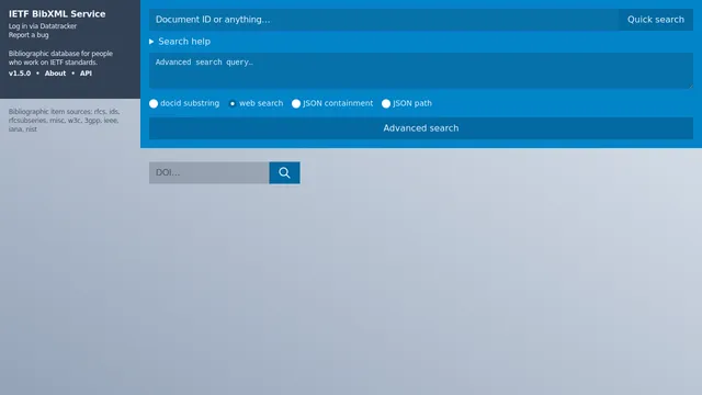 Screenshot of bib.ietf.org on port 443