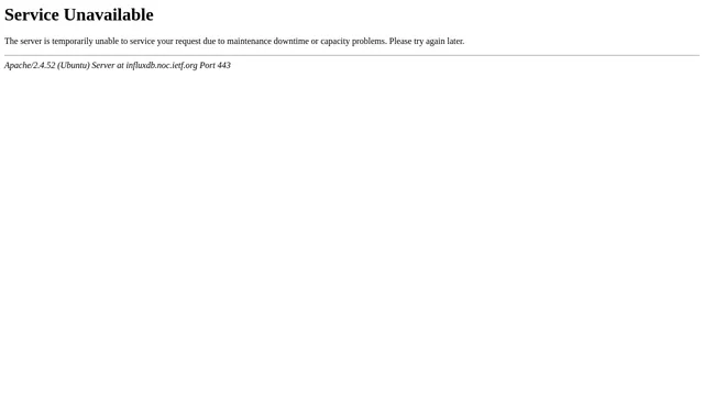 Screenshot of influxdb.noc.ietf.org on port 443