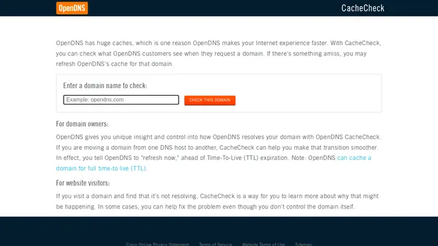 Screenshot of cache.opendns.com on port 443