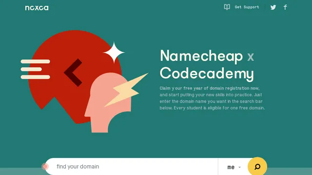 Screenshot of codecademy.namecheap.com on port 443