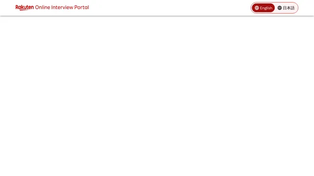 Screenshot of online-interview-portal.corp.rakuten.com on port 443