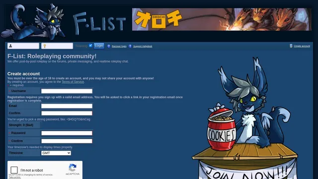 Screenshot of f-list.net on port 443