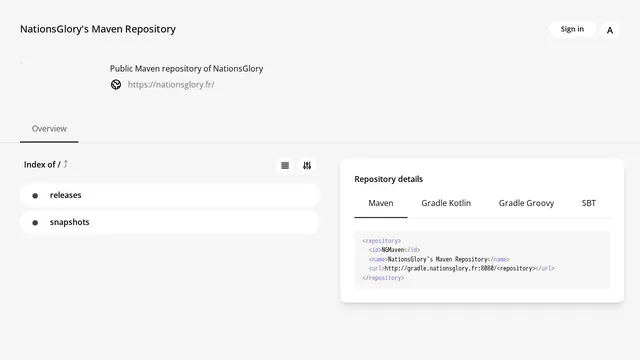 Screenshot of gradle.nationsglory.fr on port 8080