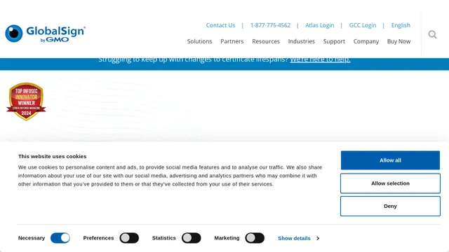Screenshot of stin.gmosign.gmoproxy.globalsign.com on port 8080