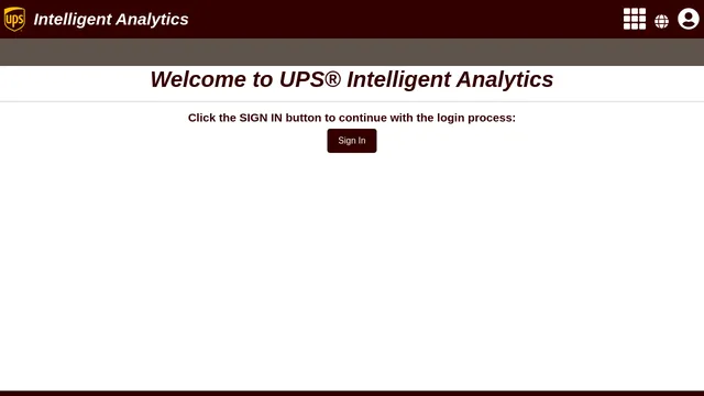 Screenshot of analytics.ups.com on port 443