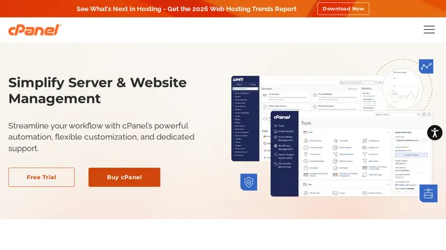Screenshot of auth9.cpanel.net on port 80