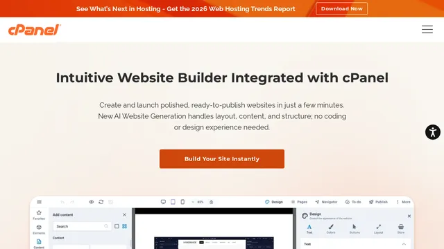 Screenshot of sitejet.cpanel.net on port 443