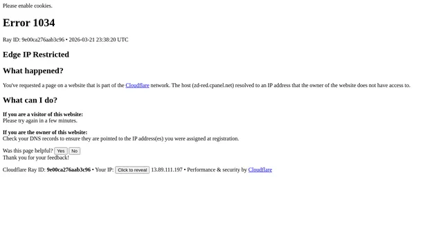 Screenshot of zd-red.cpanel.net on port 443