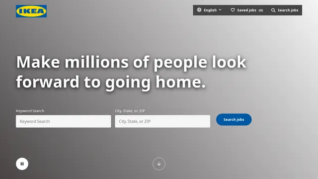 Screenshot of jobs.ikea.com on port 443