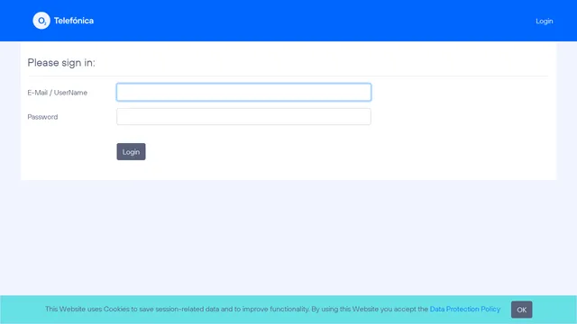 Screenshot of livecoder.telefonica.de on port 80