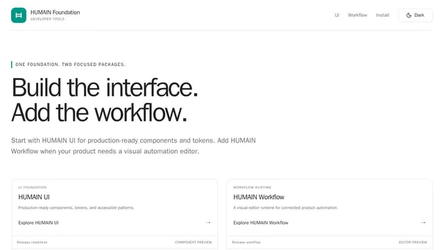 Screenshot of foundation.humain.com on port 443