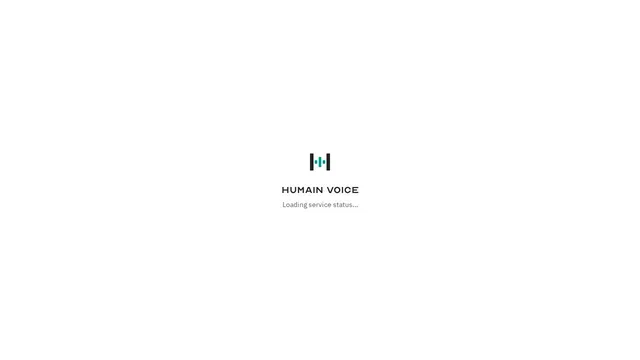 Screenshot of status.voice.humain.com on port 443