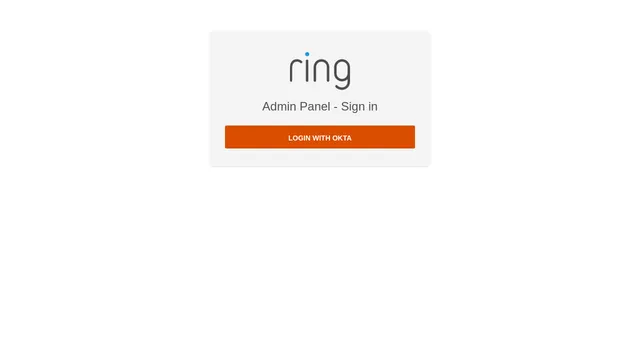 Screenshot of admin.ring.com on port 443
