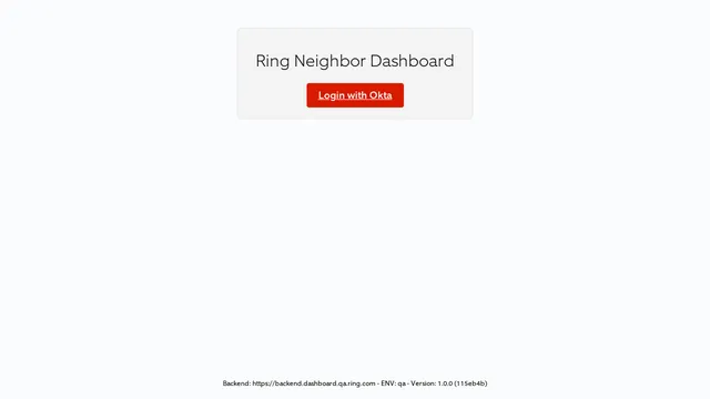 Screenshot of dashboard.qa.ring.com on port 443