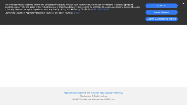 Screenshot of appgallery.huawei.com on port 443