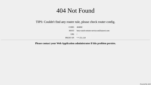 Screenshot of beta-watch-remote-service.rnd.huawei.com on port 443
