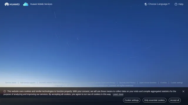 Screenshot of cloud.huawei.com on port 443