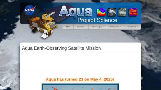 Screenshot of aqua.nasa.gov on port 443