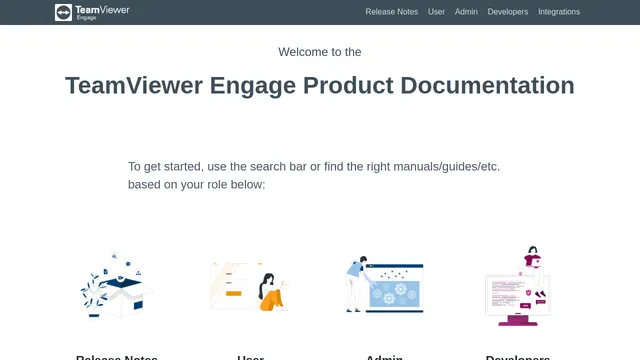 Screenshot of docs.engage.teamviewer.com on port 443