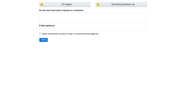 Screenshot of feedbackservice.teamviewer.com on port 443