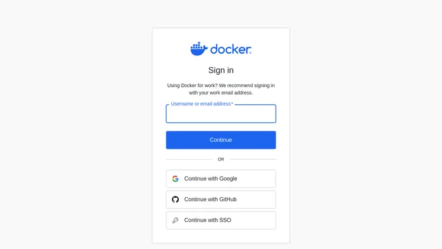 Screenshot of dso.docker.com on port 443