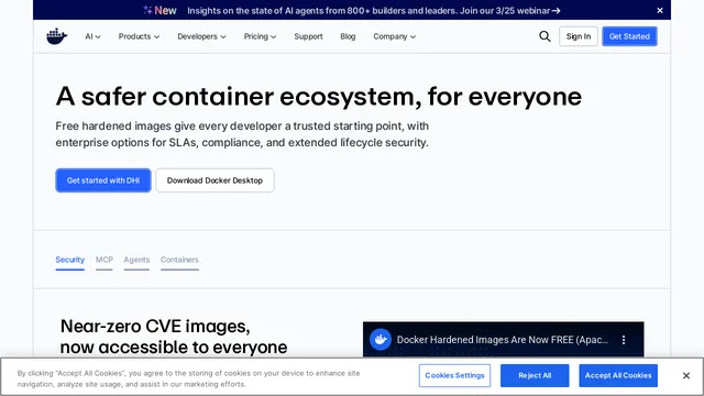 Screenshot of login-stage.docker.com on port 443