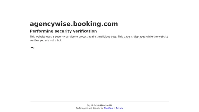 Screenshot of agencywise.booking.com on port 443