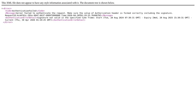 Screenshot of aroptical-wasm-storage.walmart.com on port 443