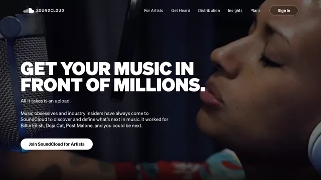 Screenshot of artists.soundcloud.com on port 443