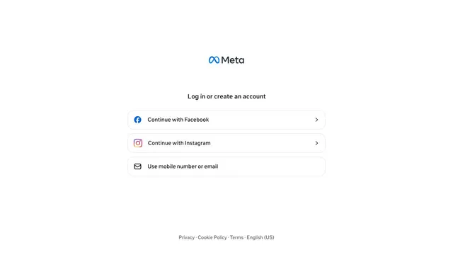 Screenshot of auth.meta.com on port 443