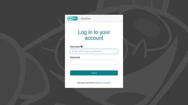 Screenshot of beta.deedee.eset.com on port 443