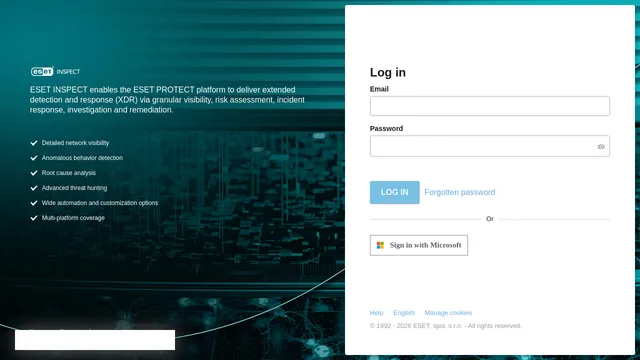 Screenshot of de01.inspect.eset.com on port 443