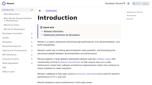 Screenshot of docs.monad.xyz on port 443