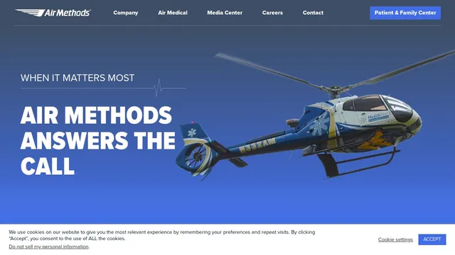 Screenshot of www.airmethods.com on port 443