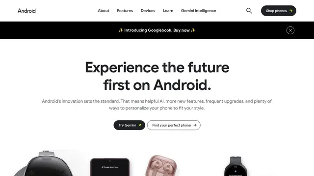 Screenshot of android.com on port 443