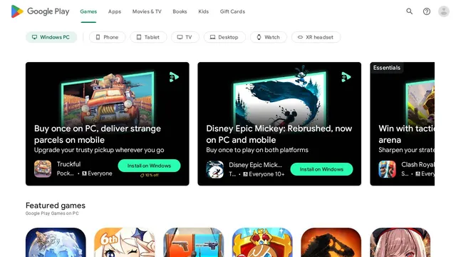 Screenshot of market.android.com on port 443