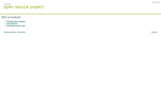 Screenshot of nfc.android.com on port 443