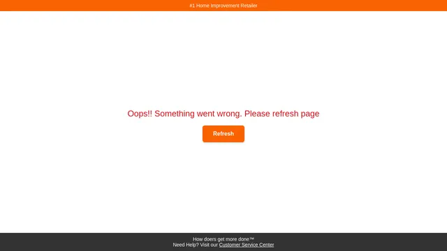 Screenshot of blinds.homedepot.com on port 443