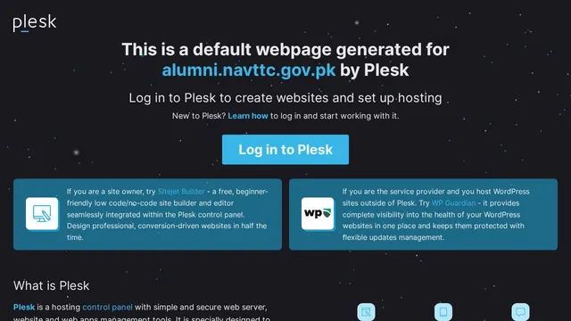 Screenshot of alumni.navttc.gov.pk on port 443