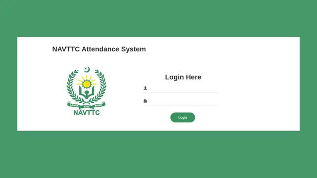 Screenshot of attendance.navttc.gov.pk on port 443