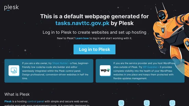 Screenshot of tasks.navttc.gov.pk on port 443