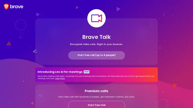 Screenshot of beta.talk.brave.com on port 443