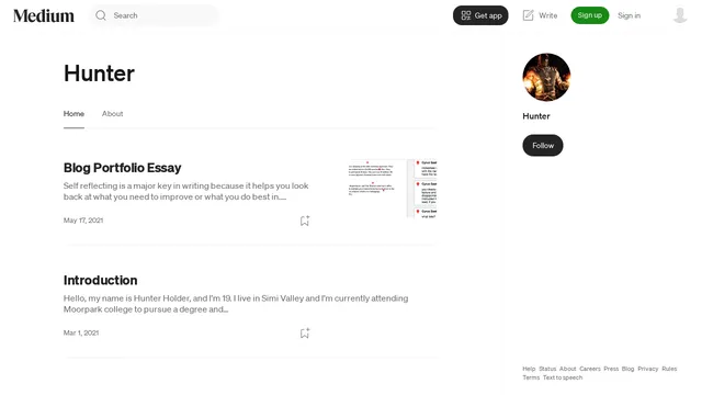 Screenshot of 007hlh.medium.com on port 443