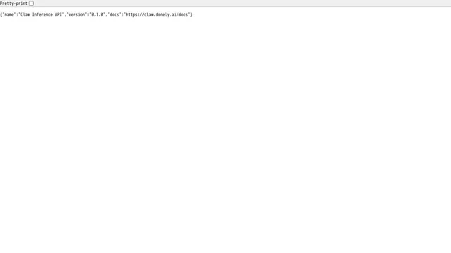 Screenshot of inference.donely.ai on port 443