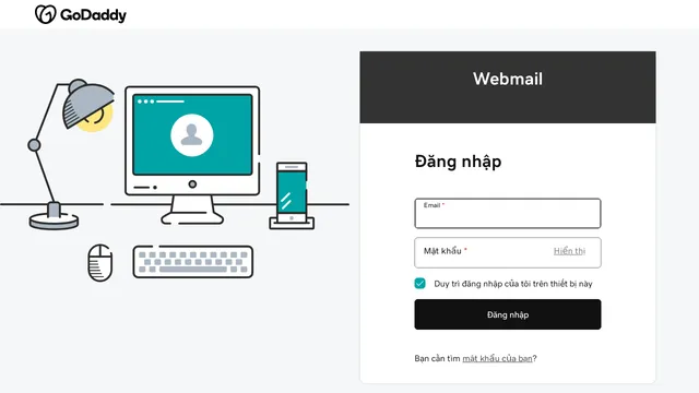 Screenshot of email.godaddy.com on port 443